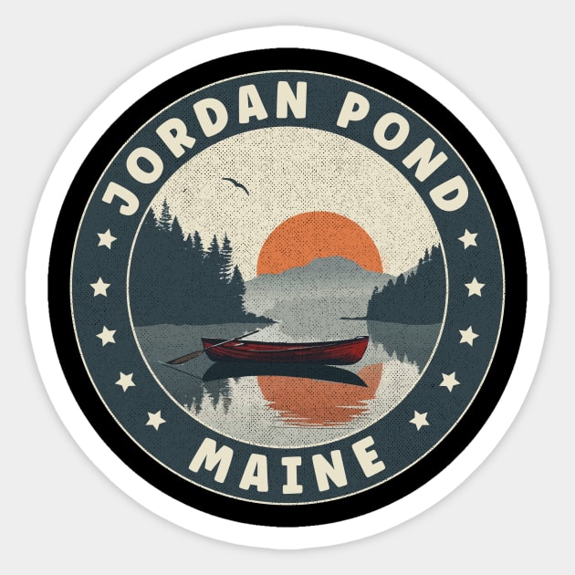 Jordan Pond Maine Sunset Sticker by turtlestart